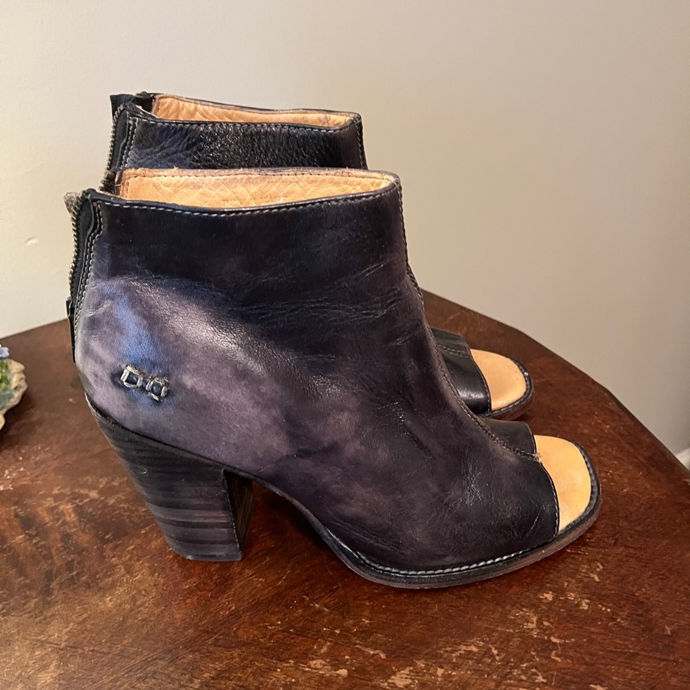 Open toe booties